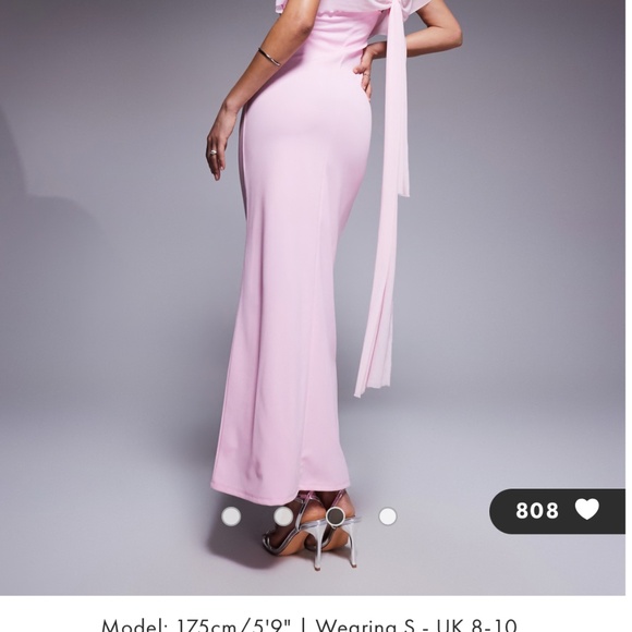 ASOS DESIGN sheer overlay maxi dress in light pink - Picture 3 of 3